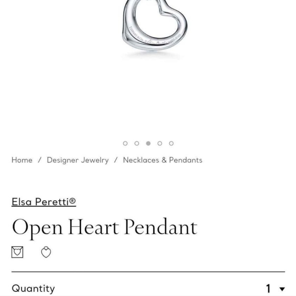 Tiffany and Co Open Heart collection necklace